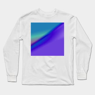 blue green abstract art Long Sleeve T-Shirt